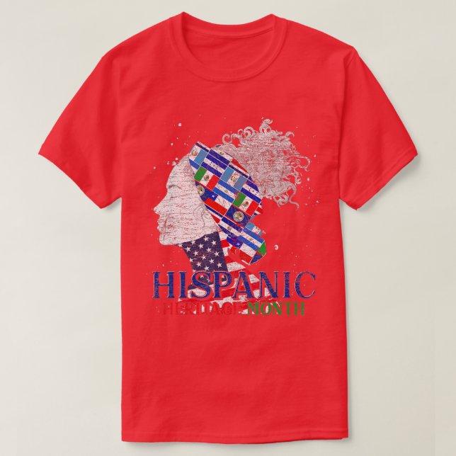 Latino Pride Latino Land Flaggor Hispanic Herit T Shirt (Design framsida)