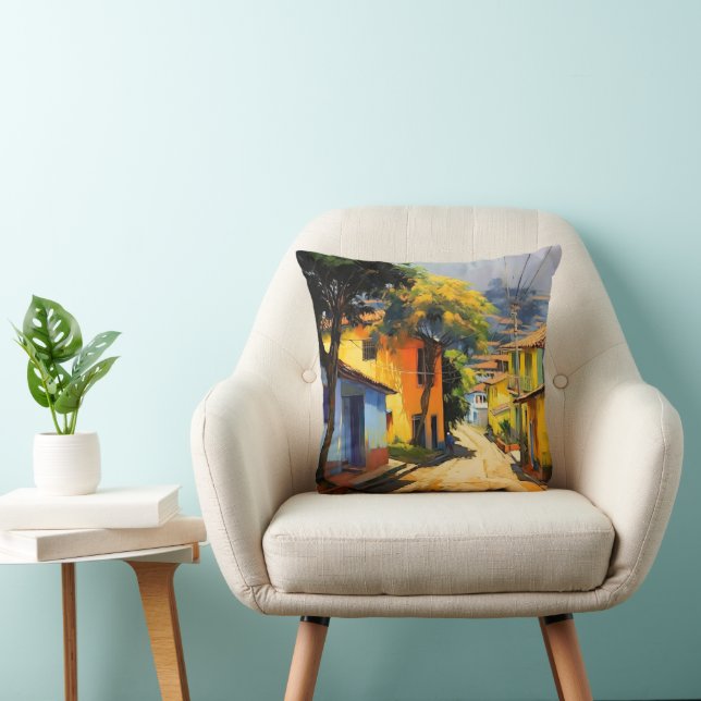 Latino Town Ligcape Impressionism Kudde (Stol)
