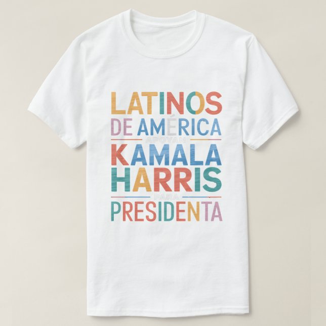 LATINOS DE AMERICA APOYAN KAMALA TShirt T Shirt (Design framsida)