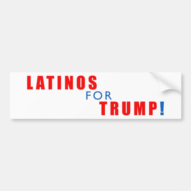 Latinos för Donald Trump Bildekal (Framsidan)