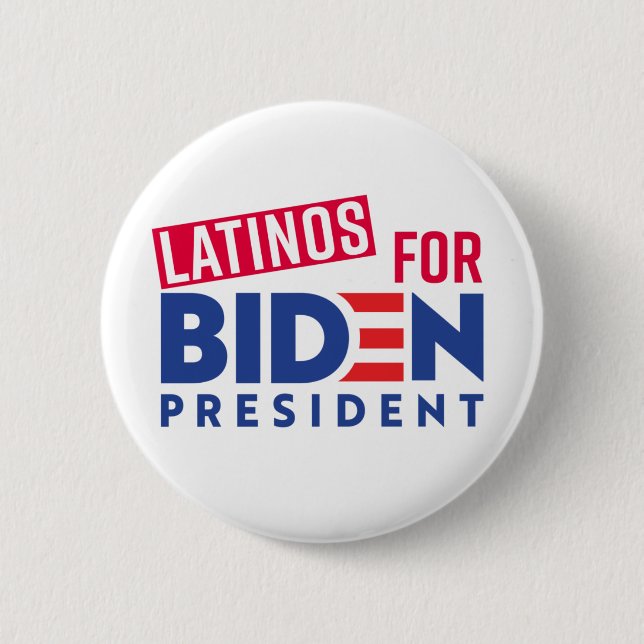 Latinos for Joe Biden Round Button Knapp (Framsida)