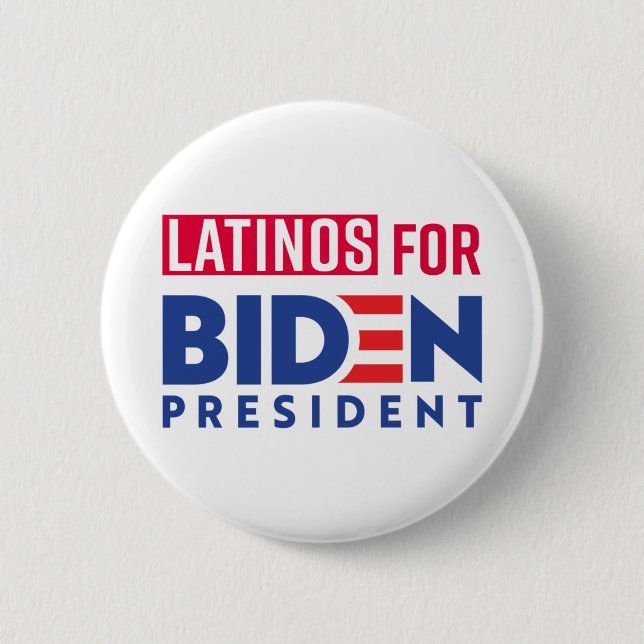 Latinos for Joe Biden Round Button Knapp (Framsida)