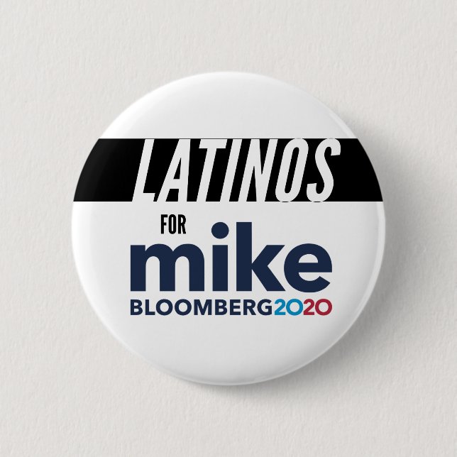 Latinos for Michael Bloomberg Round Button Knapp (Framsida)