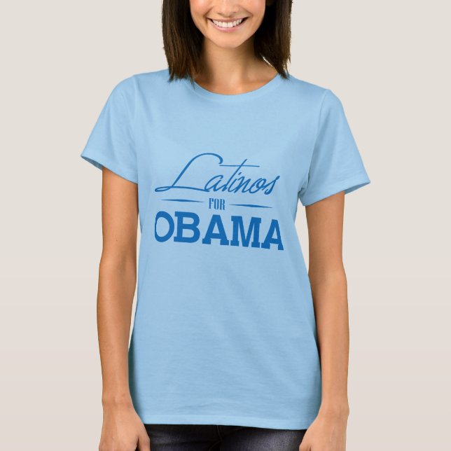 LATINOS FÖR OBAMA - .PNG TEE (Framsida)