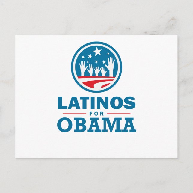 Latinos för Obama Vykort (Framsida)