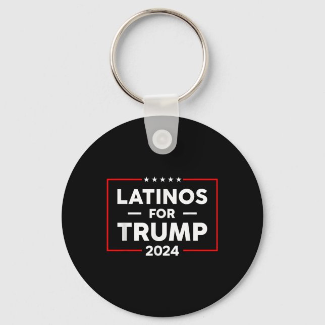 Latinos for Trump 2024 Nyckelring (Framsida)