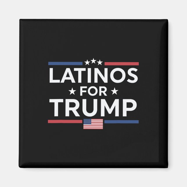 Latinos för Trump 2024 - Presidentval Trump  Magnet (Framsidan)