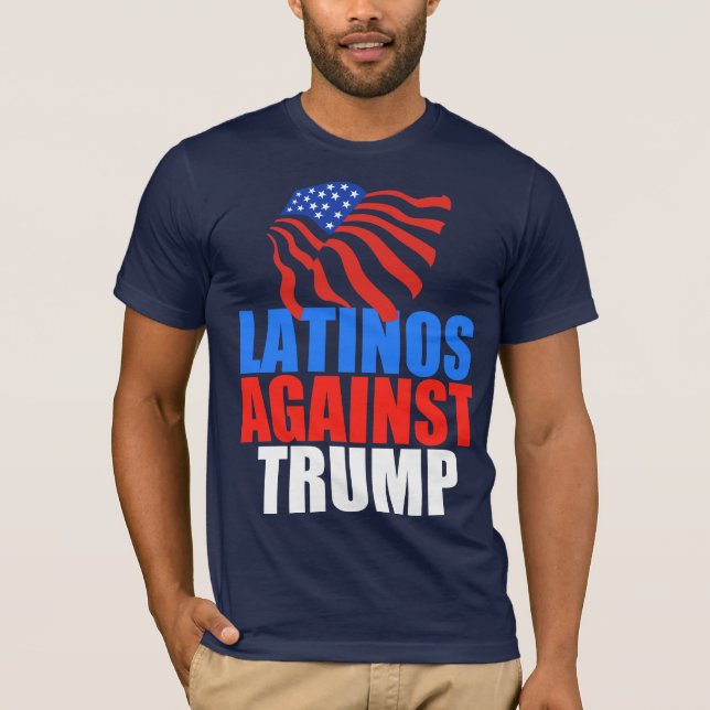 Latinos mot trumf t-shirt (Framsida)