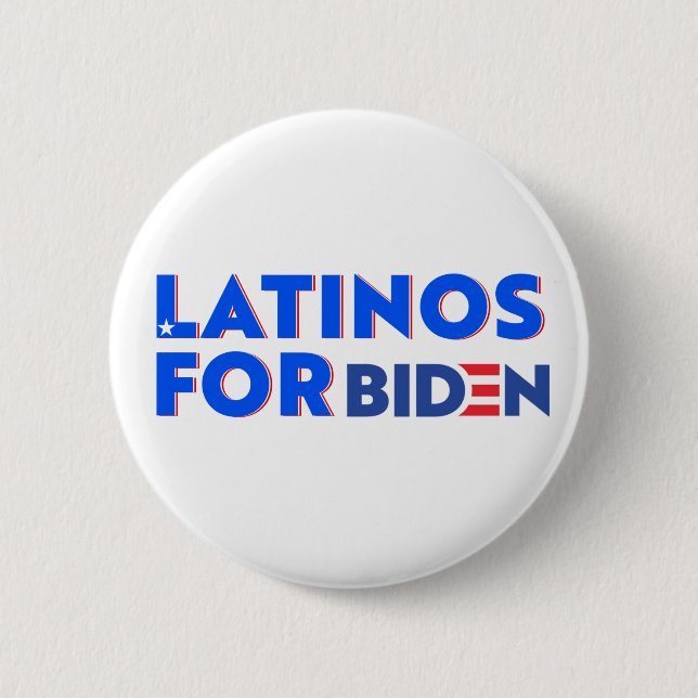 Latinos Para Joe Biden Round Button Knapp (Framsida)