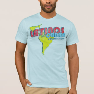 Latinos Por Obama 4-Distressed Tee