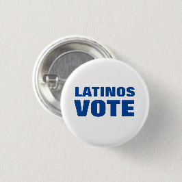 Latinos Vote voto latino, vit och blå modern Knapp