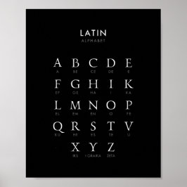 Latinsk alfabet poster