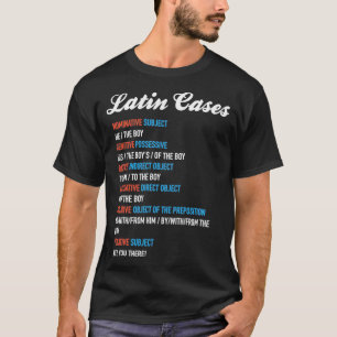 Latinsk Cases Nominative Dative Accusative ETC T Shirt