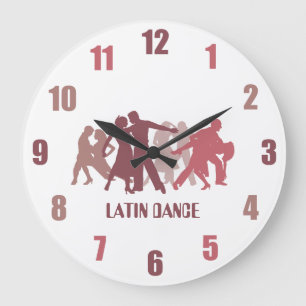 Latinsk dansareillustration stor klocka