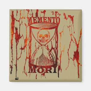 Latinsk fras - Fånga dagen - Memento Mori Döskalle Magnet