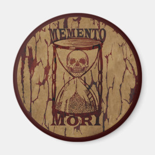 Latinsk fras - Fånga dagen - Memento Mori Döskalle Magnet