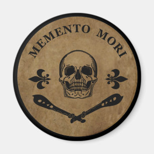 Latinsk fras - Fånga dagen - Memento Mori Döskalle Magnet