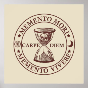 Latinsk fras - Fånga dagen - Memento Mori Poster