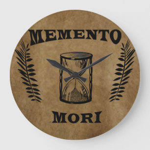 Latinsk fras - Fånga dagen - Memento Mori Stor Klocka