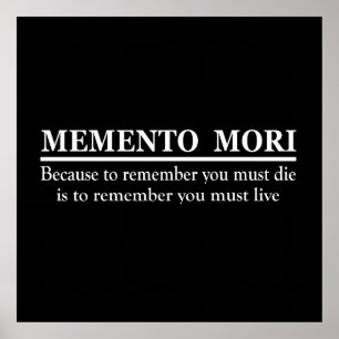 Latinsk fras - Memento Mori Poster