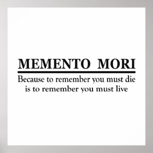 Latinsk fras - Memento Mori Poster