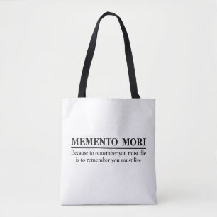 Latinsk fras - Memento Mori Tygkasse