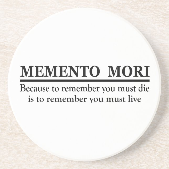 Latinsk fras - Memento Mori Underlägg (Framsidan)