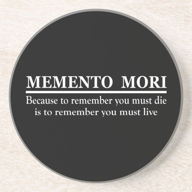 Latinsk fras - Memento Mori Underlägg (Framsidan)
