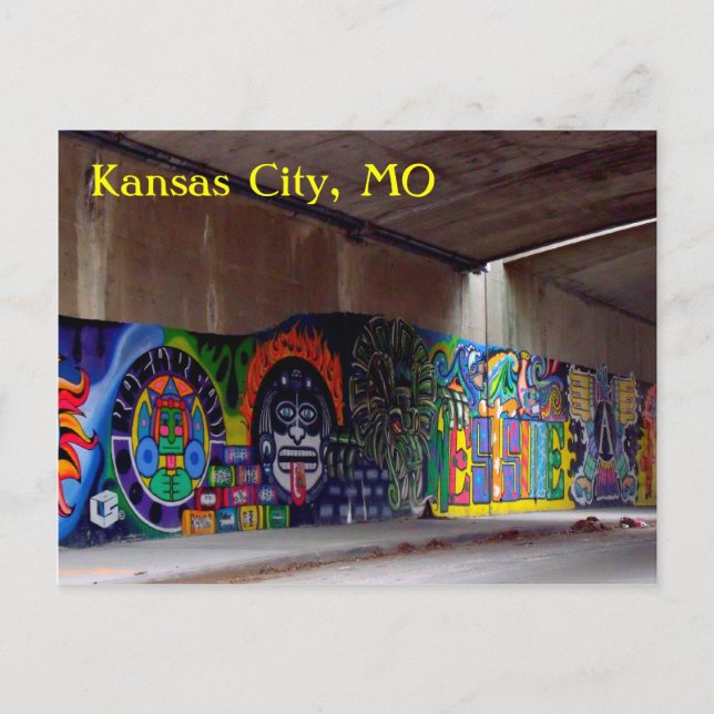 Latinsk graffiti-teckning vykort (Framsida)