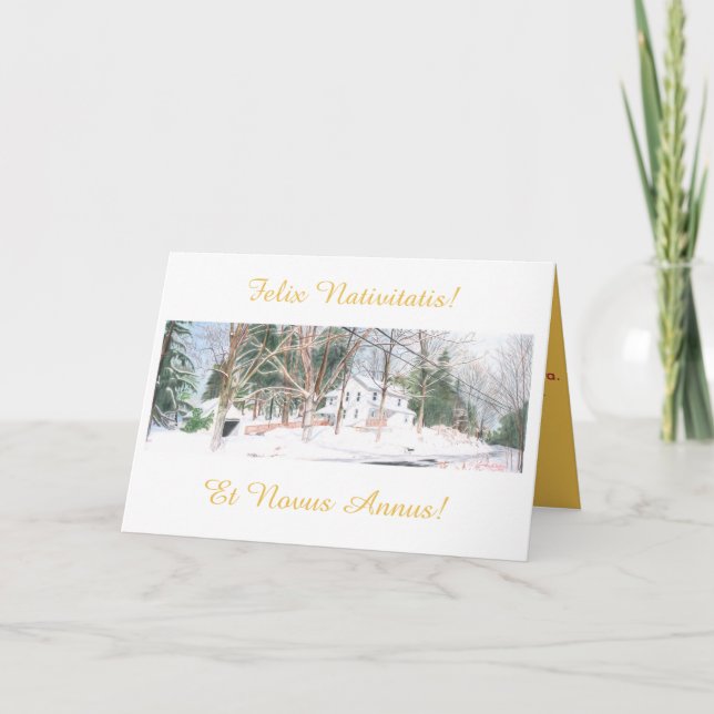 Latinsk julkort - Felix Nativitatis! Helgkort (Framsida)