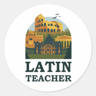 Latinsk lärare, antika Rom Runt Klistermärke