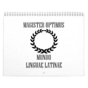 Latinsk lärare för världsmästare (manlign) kalender