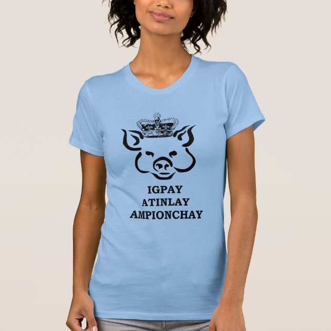 Latinsk mästare för gris tee (Framsida)