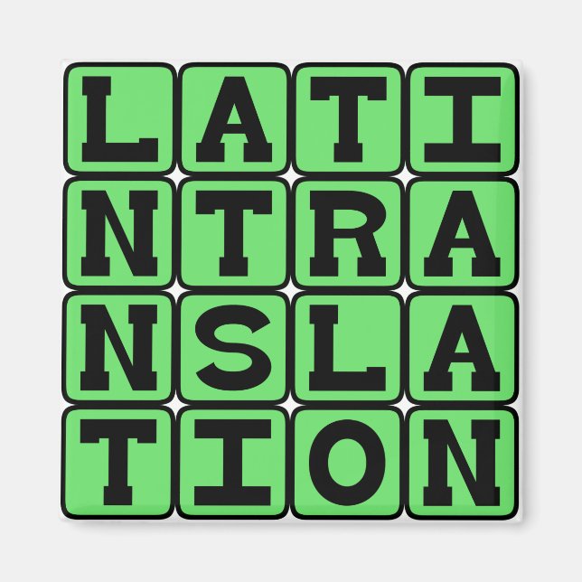 Latinsk översättning magnet (Framsidan)