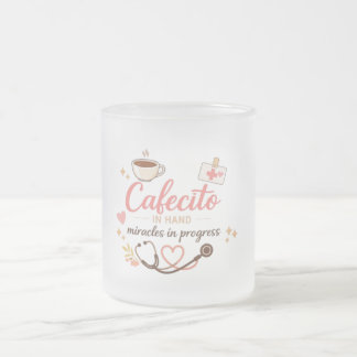 Latinsk Sjuksköterska Mugg Cafecito i Hand Mirakle