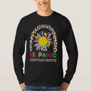 Latinsk solros Alla länders flaggor Hispanic Herit T Shirt