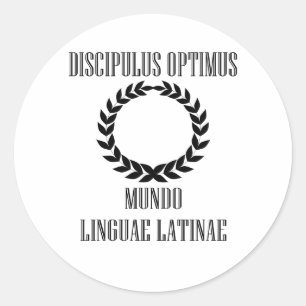 Latinsk student för världsmästare (manlign) runt klistermärke
