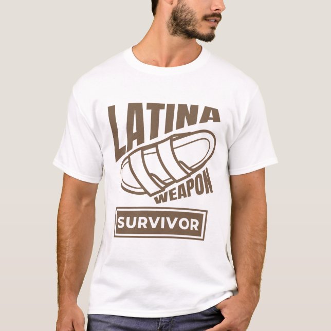 Latinsk vapenöverlevande t shirt (Framsida)