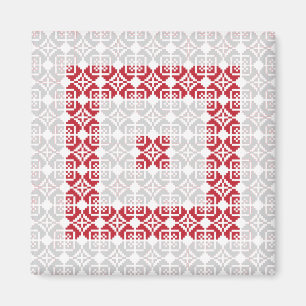 Latinska morgonen SOL geometric mönster I Magnet