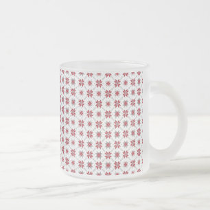 Latinska morgonen SOL geometric mönster V Frostad Glasmugg