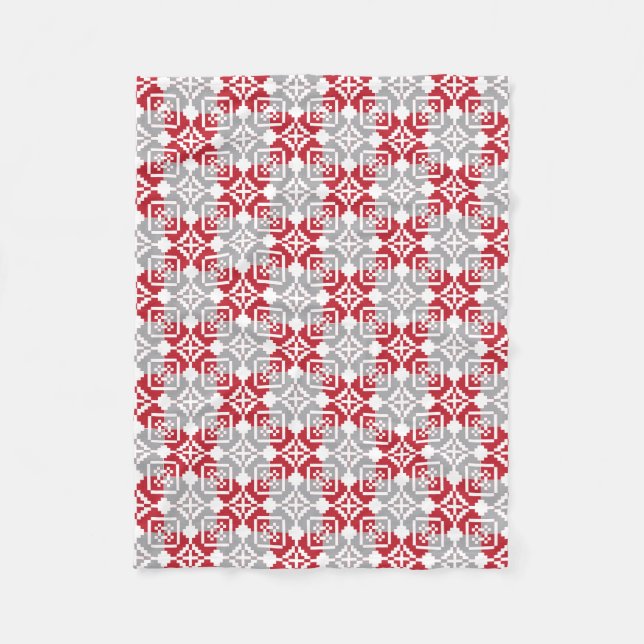 Latinska morgonen SOL geometrisk mönster III Fleecefilt (Framsidan)