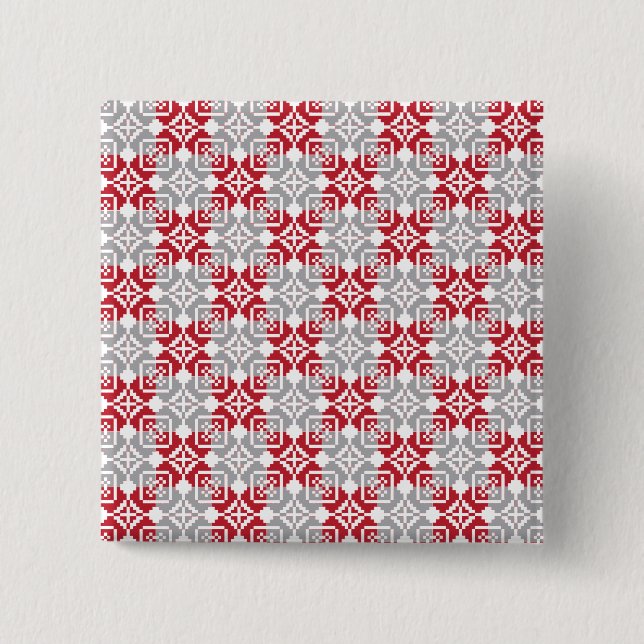 Latinska morgonen SOL geometrisk mönster III Knapp (Framsida)