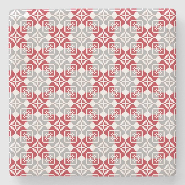 Latinska morgonen SOL geometrisk mönster III Underlägg Sten (Framsidan)