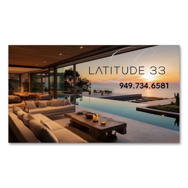 Latitude 33 RE generisk bild Magnetiska Visitkort (Framsida)