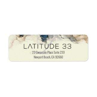 Latitude 33 Realty Returadress Etikett
