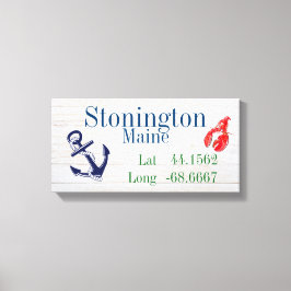 Latitude och longitud för din stad canvastryck