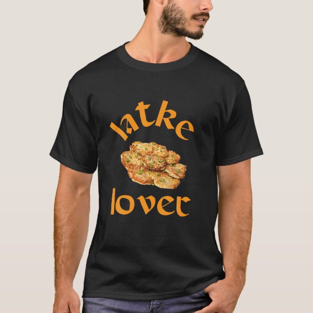 Latke Älskare Funny Chanukah Hanukkah T Shirt (Framsida)