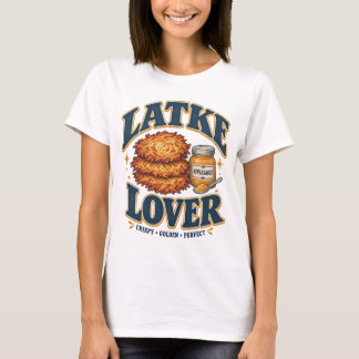 Latke Älskare Rolig Hanukkah Potatis Pancake T Shirt