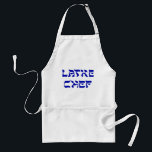 Latke Chef Apron<br><div class="desc">Det är en underbar gåva till Latke-kocken, den som kärlek ska göra Chanukah latkes, de kalorilastade potatispannkakor som alla kärlek ska äta med äppelmos eller sur kräm. Det här är en kärlek gåva till Latke-kocken. Lycklig Chanukah!</div>