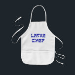 Latke Chef Apron Barnförkläde<br><div class="desc">Alla kärlek hakar inte på Chanukah! Det här är en underbar gåva till Latke-kocken,  den som kärlek ska göra Chanukah latkes,  de kalorilastade potatispannkakor som alla kärlek ska äta med äppelmos eller sur kräm. Lycklig Chanukah!</div>